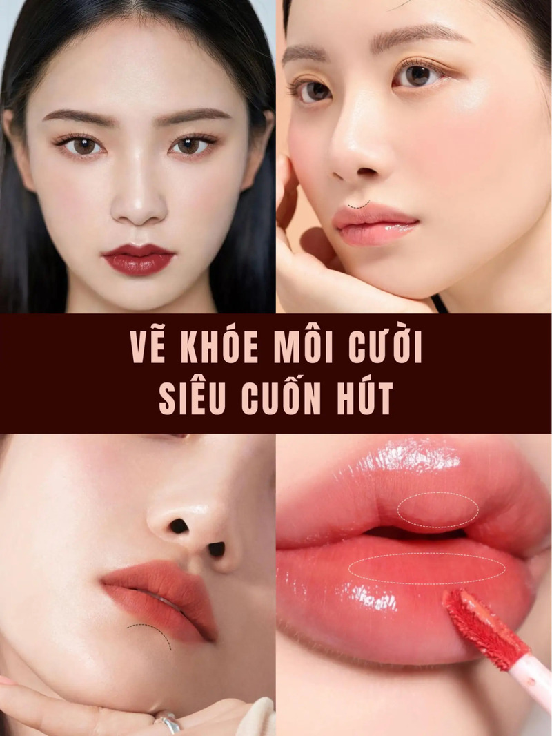 Cách vẽ khóe môi cười đơn giản tại nhà (Nguồn: Internet)